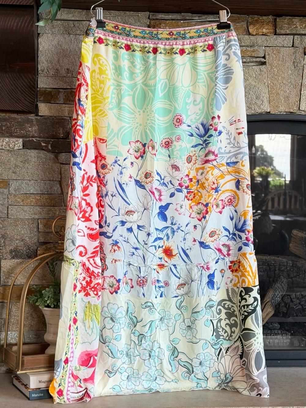 Johnny Was maxi multi colored skirt